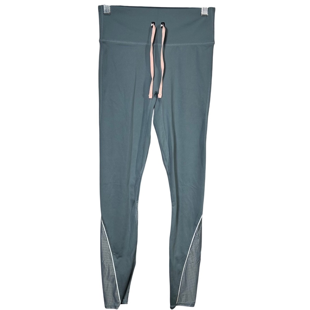 Fabletics Womens Small‎ Gray High Waisted Workout Leggings Drawstring Activewear